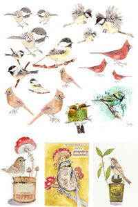 Roycycled Decoupage Paper - Catalog Birds
