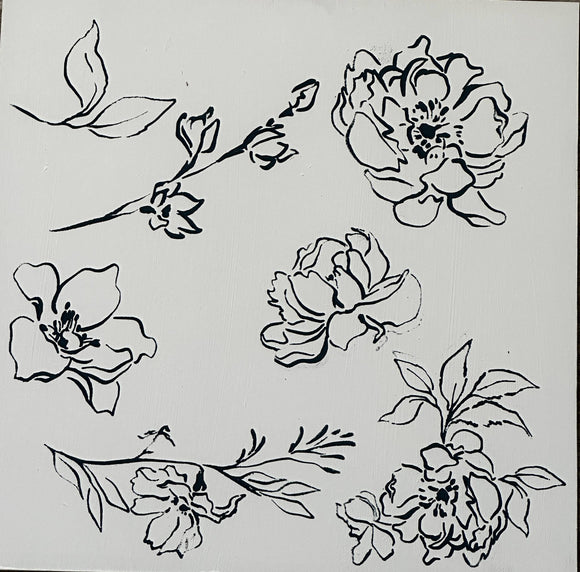 Roycycled Treasures Stencil - Floral