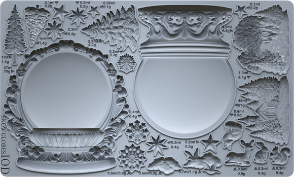 IOD Mould -Snow Globes 6x10 Mould