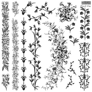 Iron Orchid Design Stamps - Flora & Vine 12x12