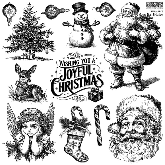 Iron Orchid Design Stamps - Christmas Wishes 12x12