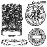 Iron Orchid Design Stamp - Emblems set of 4