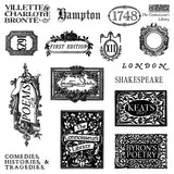 Iron Orchid Design Stamp - The Connossieur's Library 6X6 Stamp Set