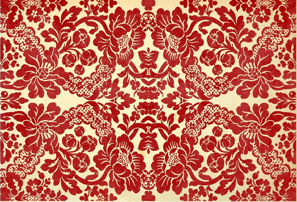 Roycycled Decoupage Paper - Red Demask