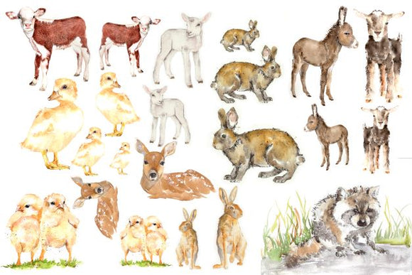 Roycycled Decoupage Paper - Baby Animals