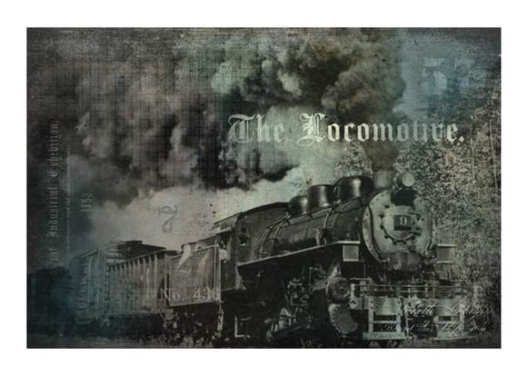 Roycycled Decoupage Paper - The Locomotive