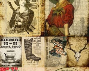 Roycycled Decoupage Paper - Cowgirl Blocks