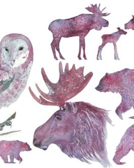 Roycycled Decoupage Paper - Fall Animal Silhouettes
