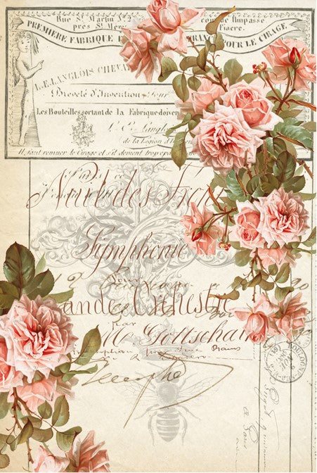 Roycycled Decoupage Paper - Floral Ephemera